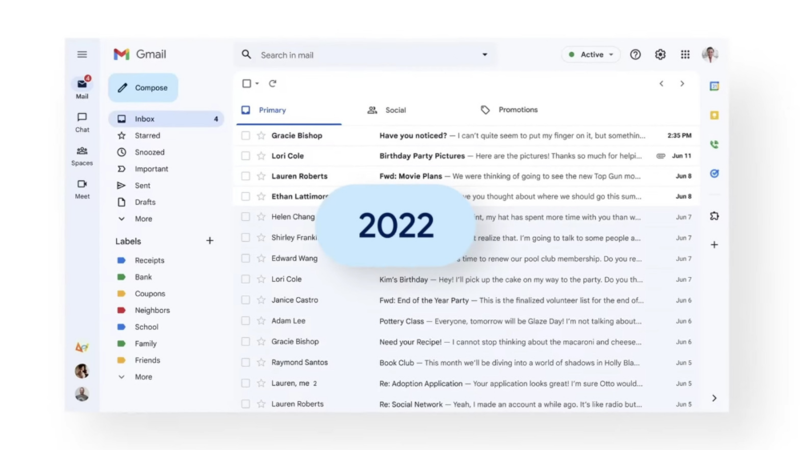 Gmail’s new unified design is now rolling out to everyone